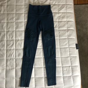 Alo Yoga Moto Leggings Blue XS